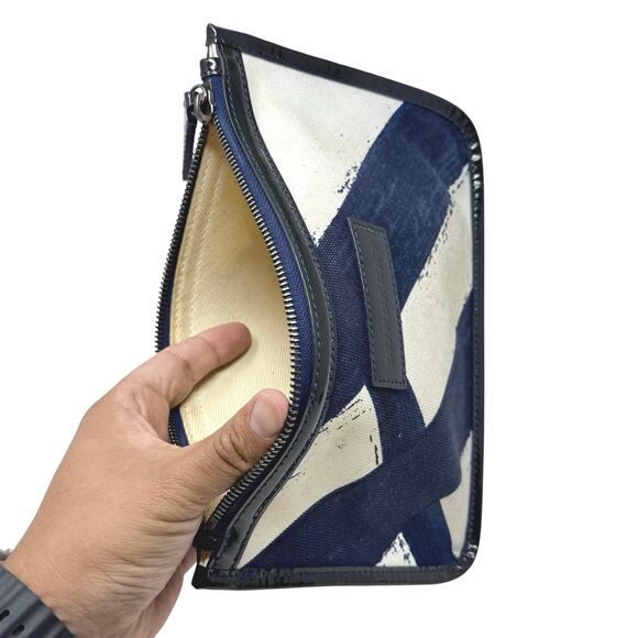 Burberry Striped Canvas Pouch - Picture 2 of 13